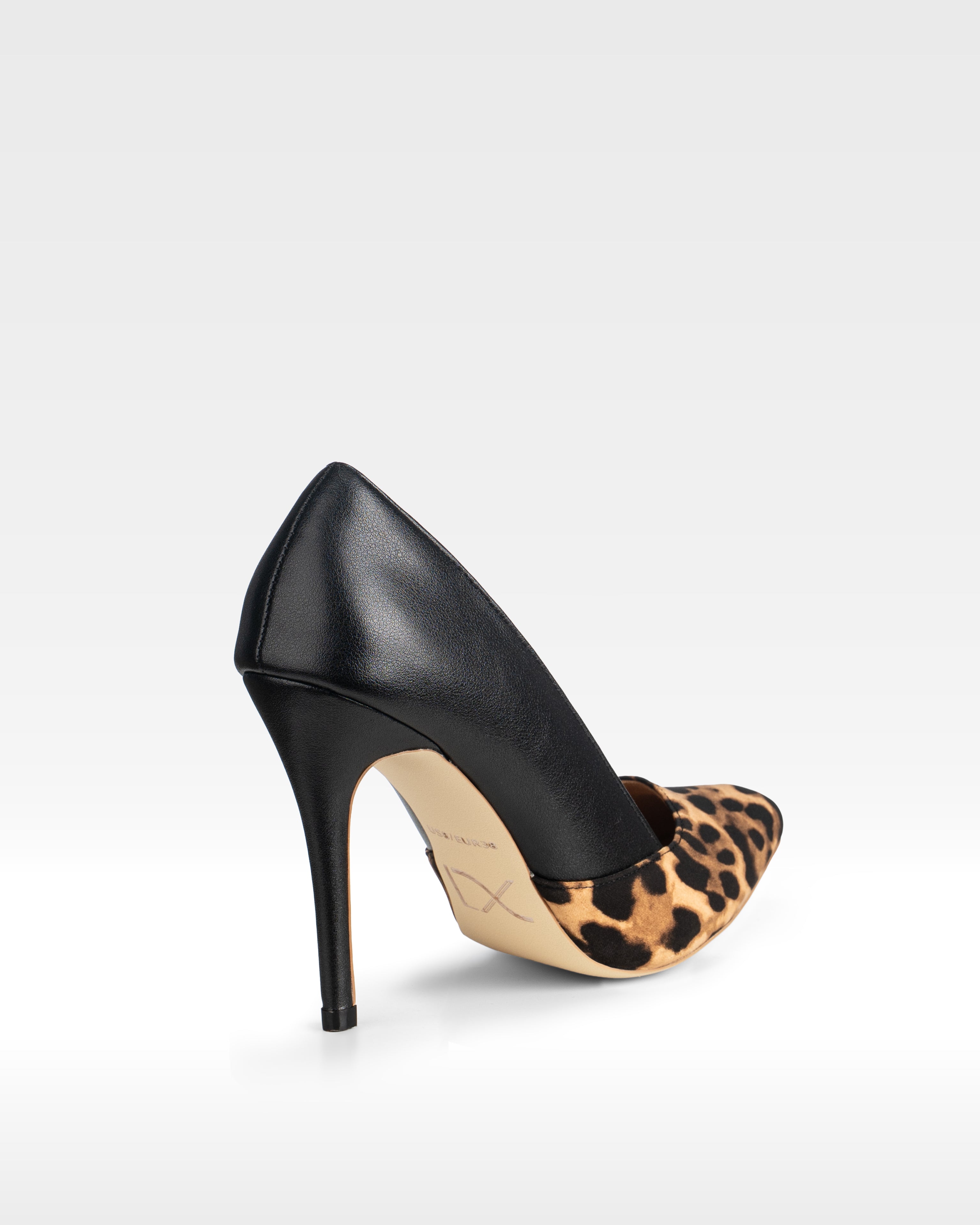 AMELIA Pump in Leopard and Black - Duo Tone