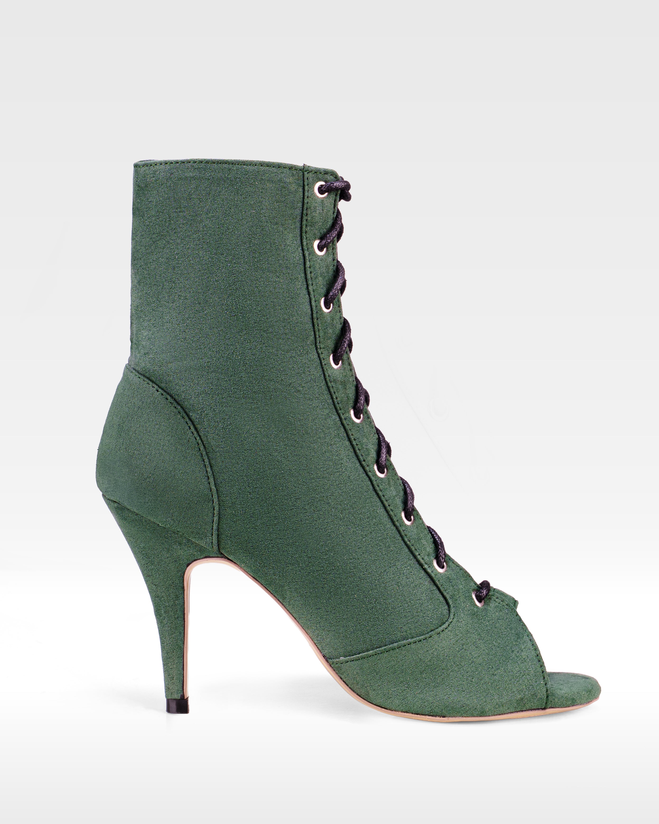 MIA Heels in Green Suede