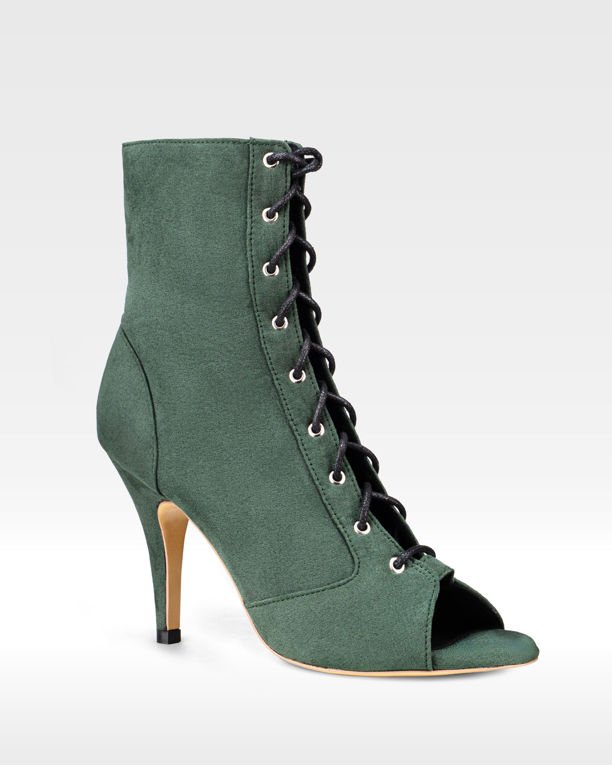 MIA Heels in Green Suede