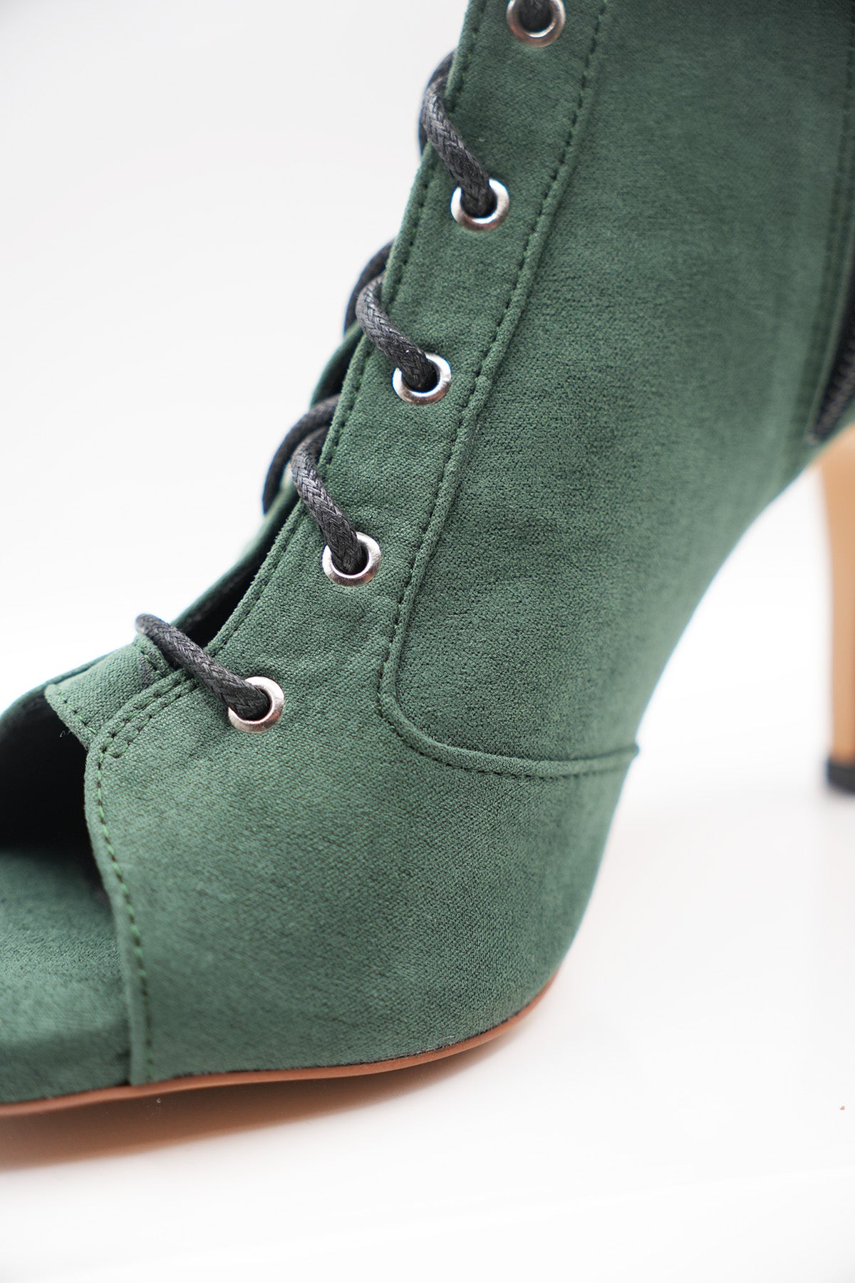 MIA Heels in Green Suede