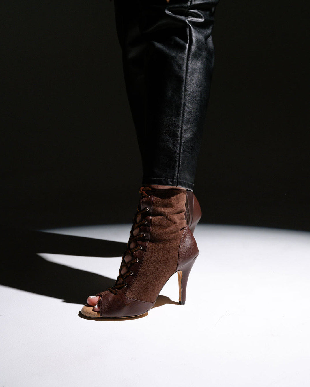 MIA Heels in Espresso Suede