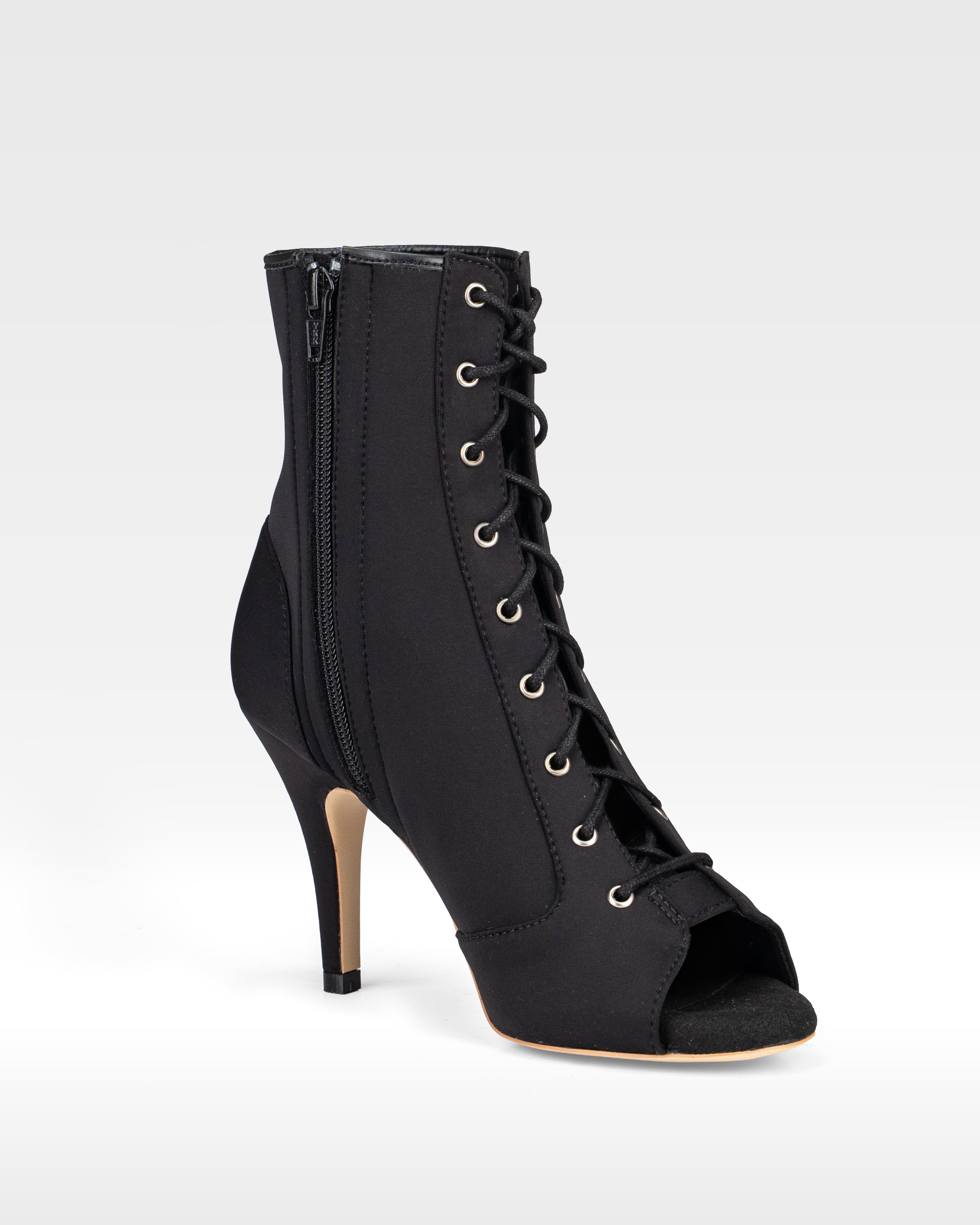 MIA Heels in Black Lycra - Wide-feet-friendly