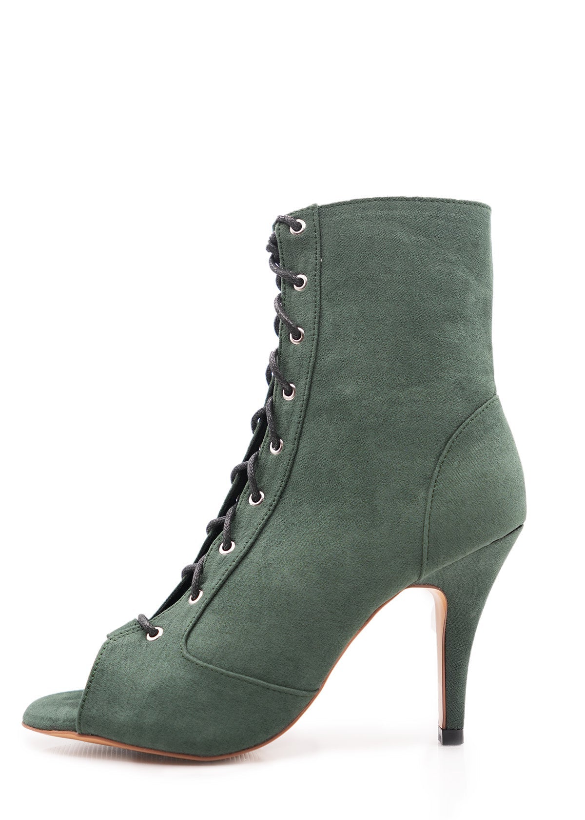 MIA Heels in Green Suede