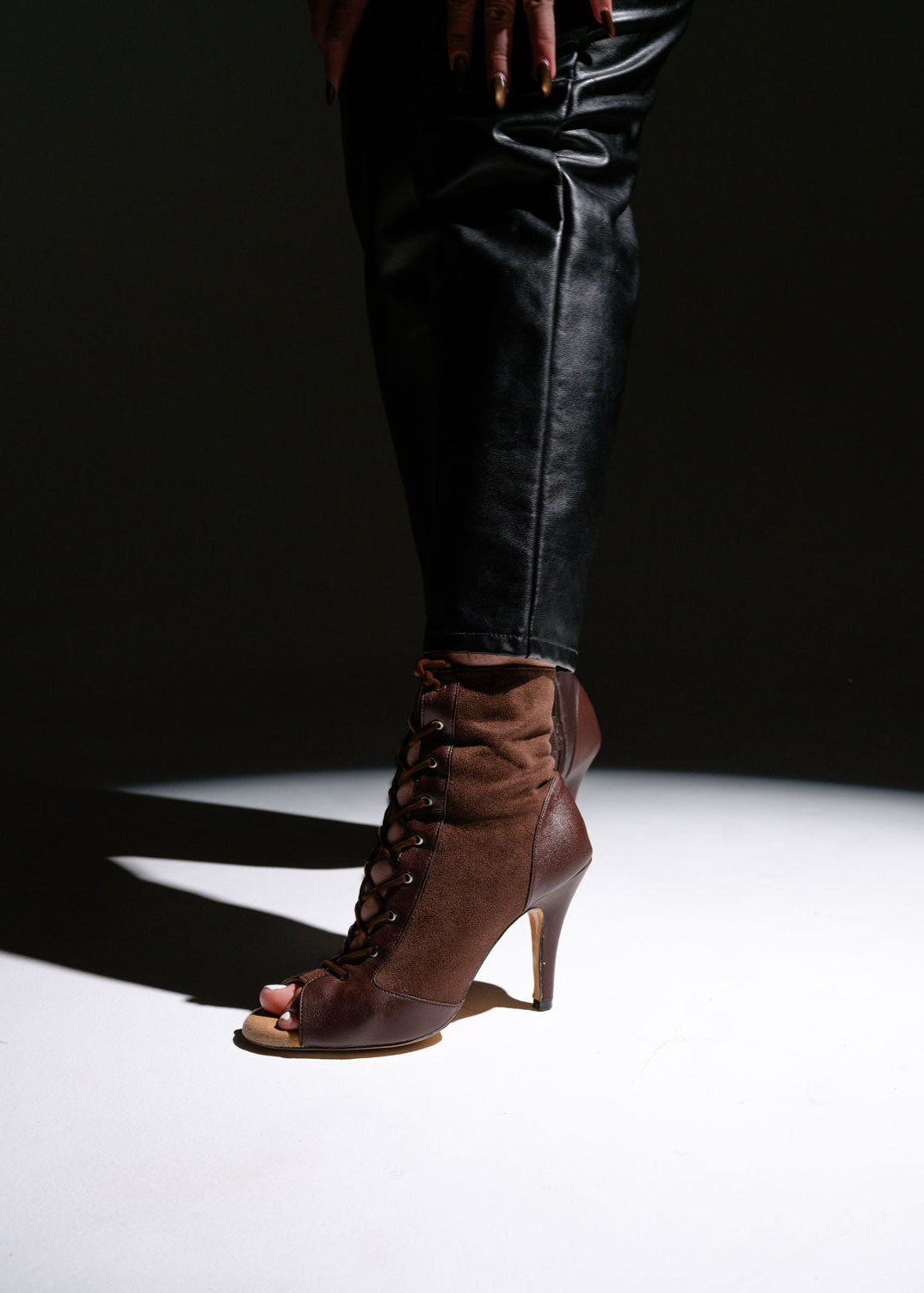 MIA Heels in Espresso Suede