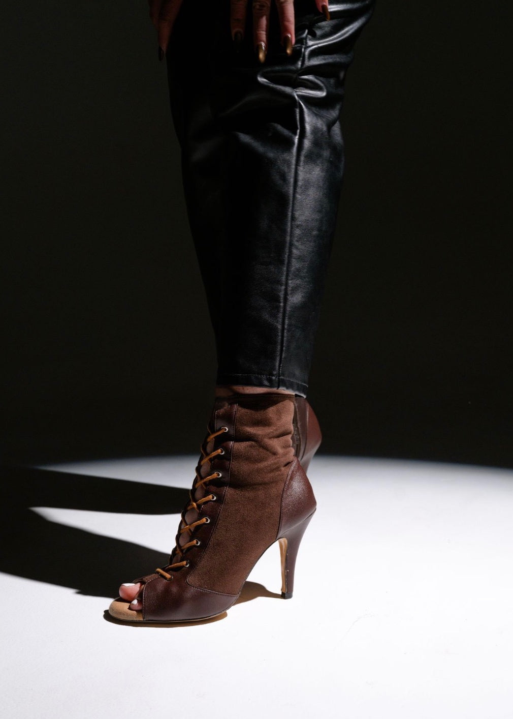 MIA Heels in Espresso Suede